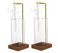 2Pcs Incense Holder, Mess-Free Incense Burner with Removable Glass Anti-Ash Flying, Perfect for Meditation Yoga Relaxation, Home Decor Holder, Burner, Insence-Stick, Insenc
