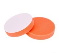 2pcs Inch Flat Polishing Pads, Orange Soft Sponge Buffing Discs for Car Waxing and Lacquer Polishing, Reusable Cleaning Tools Compatible with Electric or