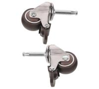 2pcs Inch Lockable Stem Casters for Changing Tables and Beds
