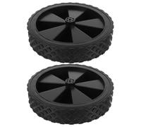 2pcs Inch Replacement Wheel for Wagon Cart, Black Outdoor Cart | Plastic and Metal Build, 18.6x18.6x3.7cm Size, Gravel and Sand Use, Quick Install