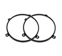 2pcs Inch Round Headlight Bracket Iron Mount for Vehicle Upgrade | Black Metal Construction, Retains Lamp Position, No Tools Required, for Mechanics and Repairers