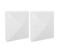 2pcs Inch White PVC Square Pyramid Fence Post Caps