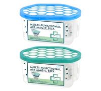 2pcs Indoor Air Purification Dust Removal Magic Box, 200g Multifunctional Automatic Dust Collection Air Magic Box Cleaner, Deodorizing, and Airpurifying device For Home Bedroom Livingroom