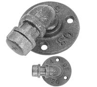2pcs Industrial Iron Wall Hook for Clothes Towels and Heavy Items, Silver | Retro Styling, Single Hook Design, Saves Wall Space, Suits Bathrooms, Laundry Rooms, Studies and Homes