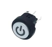 2pcs Industrial Switches, Tap The Light Switch with lamp 6 * 6 * 8.4 Round Head red Light/Blue/829(Red light)