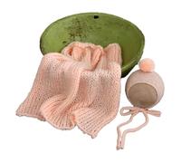 2pcs Infant Photography Outfit Turban and Wrap Set Photo Studio Basket Carpet Baby Photo Shoot Props Shower Supply Toddler Photo Accessories