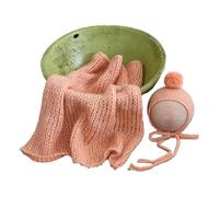 2pcs Infant Photography Outfit Turban and Wrap Set Photo Studio Basket Carpet Baby Photo Shoot Props Shower Supply Toddler Photo Accessories