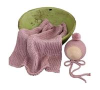 2pcs Infant Photography Outfit Turban and Wrap Set Photo Studio Basket Carpet Baby Photo Shoot Props Shower Supply Toddler Photo Accessories