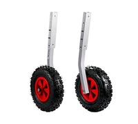 2Pcs Inflatable Boat Launching Wheel 227 KG Weight Load Capacity Aluminum Frame 31CM Diameter Rubber Tire Ship Moving Tool,High Stability
