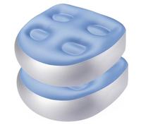 2Pcs Inflatable Booster Seat 16.5x15.8x6.7 Inch Spa & Back Support Hot Tub Seat with Suction Cup PVC Inflatable Booster for Adults