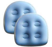 2Pcs Inflatable Booster Seat 18.5x14.6x5.9'' Spa & Back Support Inflatable Hot Tub Seat with Suction Cup Hot Tub Seat PVC Hot Tub Booster Seat for Adults, Blue