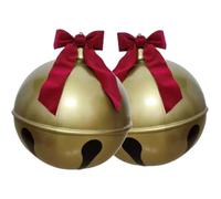2PCS Inflatable Christmas Ball, 23.6 Inch PVC Giant Christmas Balls with 2PCS Big Red Bow Inflatable Christmas Ornaments for Christmas Decorations Outdoor