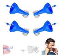 2pcs Inflatable Ear Plugs, Reusable Noise-Reducing Earplugs, Ultra-Comfy & Flexible Earplugs, Waterproof Silicone Ear Plugs for Nap, Sleep, Deep Focus, Travel (2, Pair)