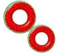 2Pcs Inflatable Swim Ring for Adult Swimming Rings,Inflatable Rubber Ring Pool Floats Transparent Floating Ring Swim Tube Rings for Girl Women Men Beach Summer Pool Party