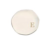 2pcs Initials Ring Dish Jewery Tray With Personalized A-Z Monogrammed Wedding Engagement For Women Friends Sister,Ceramic White For Storing Jewelry And Ornaments(Color 6)