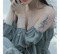 2pcs Ink Snake Arm Back Female Male Tattoo Sticker Herbal Semi-permanent Plant Juice Waterproof Long Lasting, Fake Tattoos