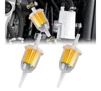 2Pcs Inline Magnetic Fuel Filter 1/4 & 5/16 Inch Replacement Gas Cleaner | Petrol Filter Element, Fit 6mm 8mm Hose for Motorcycle, Small Engine, Lawnmower, Generator, Quad Dirt Bike