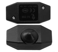 2Pcs Inline Rotary Dimmer Switch with ON/OFF and Knob Control, Phase Failure Protection, No Neutral Required, Rated 1A 220V, Indoor Use Lighting