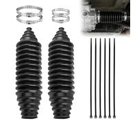 2PCS Inner Tie Rod Boot Kit, Universal Silicone Steering Rack Boot, Dustproof Car Tie Rod Boot with Bellow Cable Ties and Clamps, Car Rack and Pinion Boot Accessories for Car SUV Truck Steering System