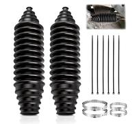 2PCS Inner Tie Rod Boot Kit with Bellow Cable Ties and Clamps | Universal Silicone Steering Rack Boot Dustproof Rack and Pinion Boots for Car SUV Truck Steering System