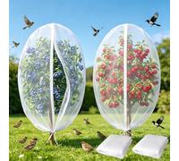 2PCS Insect Bird Barrier Netting Mesh with Drawstring, 1.8 * 1.2M Garden Bug Netting Plant Cover, Tomato Protective Cover Fruits Tree Blueberry Bush Netting Cover Bag for Vegetables Fruits Flower