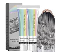 2PCS Instant Hairstyle Cream D/ye,2 In 1 Natural Essence Extract Silve/r Ha/ir Dye,Perment Hair Color Sil/ver D/ye,Silv/er Hai/r Dy/e Permanent,Silver Gray Natural Ha/ir Dy/e Cream,At-Home Hair Colour