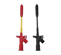 2PCS Insulation Wire Piercing Probe Test Hook Clips for Multimeter | Heavy Duty Quick Puncture Probes with 1000V 10A Rating | Red Black Electrical Perforation Test