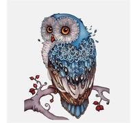 2PCS Interestingly Hand-Painted Blue Owl Decal Car Sticker Auto Decoration for Car Bumper Rear Window F10(17 CM-Longest Side)