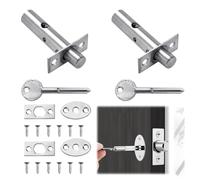 2Pcs Internal Door Lock, Tubular Latch, Door Latches for Internal Door Mortice Latch Polished Door Latch for Sprung Lever Door Handles
