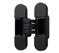 2pcs Invisible Door Hinges Open Internally and Externally to Hide Three-Dimensional Adjustable Stacked Doors Cross Hidden for Doors(Black)