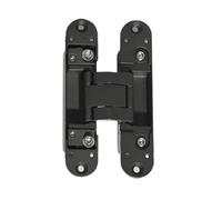2pcs Invisible Hydraulic Hinge Cushion Silent Hidden Door Damping Three-Dimensional Adjustable Cross for Folding Doors(Black,135 * 28mm)