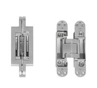 2pcs Invisible Hydraulic Hinge Cushion Silent Hidden Door Damping Three-Dimensional Adjustable Cross for Doors(Silver,246 * 34mm)