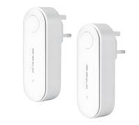 2Pcs Ionic Air Purifier Plug In UK 2025 New Mini Portable Negative Ion Air Purifiers Suitable For Home Bedroom Living Rooms Bathroom Toilets Pet Room Closets Instant Air Purification (White)