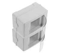 2pcs IP65 Circuit Breaker Box with Window, Wall Mounted | PC ABS Build, White Finish, 12.5x8.5x8cm Size, for Charging Piles and Miniature Breakers