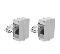 2pcs Ip65 Circuit Breaker Distribution Box Window White