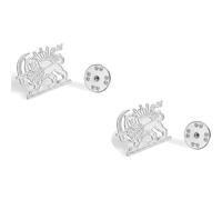 2pcs Iran Flag Pin,IranLion Flag Lapel Pin Badge Brooch,IranLion And Sun FlagPin,Iran Stainless Steel Commemorative Medal,Suitable For Both Men And Women(B)