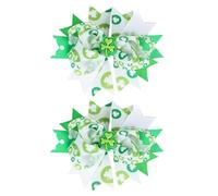2pcs Irish Festival Bows Hair Clip Kids Hair Accessories Hair Decors For Children Designed For Comfort And Durability
