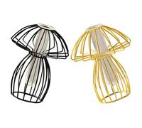 2pcs Iron Art Vase Mushroom Frame Glass Bud Vase Desktop Decorative