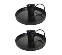 2Pcs Iron Candle Holders, Retro Single Head Metal Stand for Taper Candles, Decorative Centrepieces for Halloween Christmas Wedding Valentine or Party Table Décor