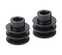 2pcs Iron Double Groove A-Type V-Belt Pulley Set for 168F 170F GX110 Engine, Power Transmission ROLLERs Replacement Parts(20mm)