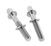 2PCS Iron Drum Tight Screw Stainless Steel Tension Rods Percussion Replacement Accessory for Jazz Rock Latin Synthetic Drums Durable Resistant Square Head Design (Wc901)