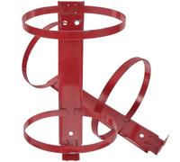 2pcs Iron Fire Extinguisher Holder Bracket for 4kg Cylinder Wall | Polished Surface, Secure Cylinder Hold, Wall-Mountable Design, for Kitchens in Workplaces and Factories