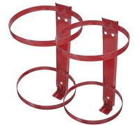 2pcs Iron Fire Extinguisher Mount Bracket for 4kg Cylinders | Polished Surface, Secure Hold, Easy Use, for Garage Storage and Ship Compliance