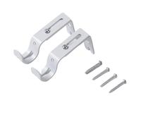 2pcs Iron Universal Curtain Rod Rack Adjustable Length 8.8-11.5cm Roman for Home Furniture Hardware Accessories(White Two Pack)