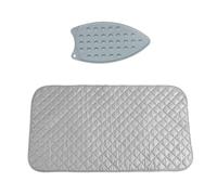 2Pcs Ironing Mat, Ironing Pad Set with Heat-Resistant Cotton & Silicone Rest - Portable Tabletop Iron Mats for Travel, 2-Pack Non-Slip Ironing Mats for Beds, Tables, Sewing (26.5x14cm & 45x85cm)