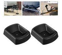 2Pcs Jack Wheel Chock Rubber Caster Trailer 2pcs 2 pcs Rubber Jack Suitable for Outdoor Extended Life Featuring Drainage Holes (2PCS)