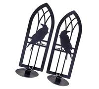 2Pcs Jackdaw Wall Sconces Decorative Candlestick Wall Mounted Iron Stand for Living Room Bedroom Decoration Dark Fashion Candleholder