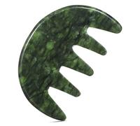 2pcs Jade Massager Comb Tool Ergonomic Wide Tooth Comb for Scalp Massage Natural Jade Craft for Muscle Relief for Family Travel Use Comfortable Practical Design