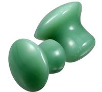 2pcs Jade Mushroom Facial Massaging Boards, Portable Beauty Tools Pair | Aventurine Stone, Smooth Polished Finish, Rounded Edges, Supports Skincare Absorption, for Face Massage and Under-eye Care