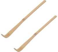 2Pcs Japanese Bamboo Matcha Scoop - 18cm Brown Traditional Tea Ceremony Spoon for Matcha and Coffee | Durable Eco-Friendly Espresso Accessories,Tea Ceremony Supplies, Coffee Scoops